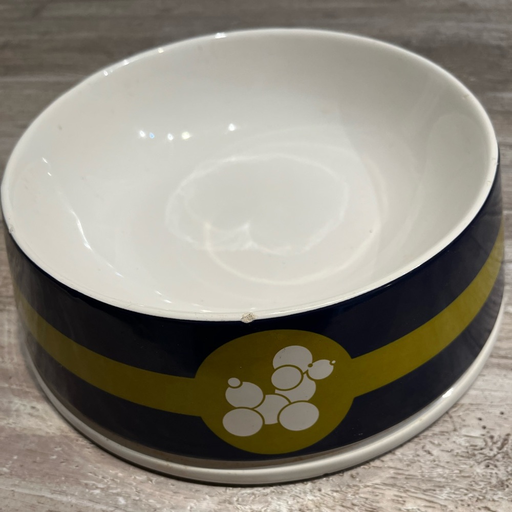 Happy Chic dog or cat food or water bowl by Jonathan Adler - USED